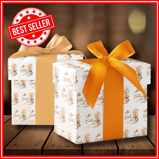 We kunnen nauwelijks wachten Boho Schattige Beer B Inpakpapier Vel