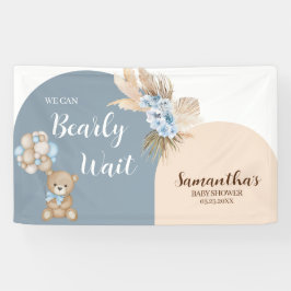 We kunnen nauwelijks wachten Boy Baby shower Banne Spandoek