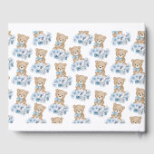 We kunnen nauwelijks wachten Boy Baby shower gaste Gastenboek (Achterkant)