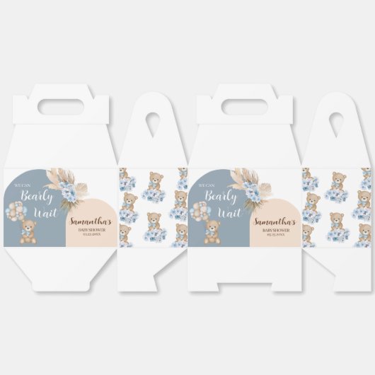 We kunnen nauwelijks wachten Boy Baby shower gunst Bedankdoosjes (Ongevouwen)