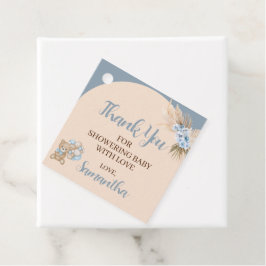 We kunnen nauwelijks wachten Boy Baby shower gunst Bedankjes Labels