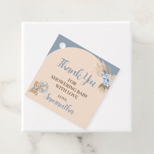 We kunnen nauwelijks wachten Boy Baby shower gunst Bedankjes Labels (In situ)