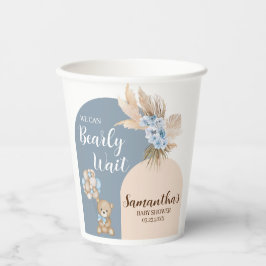 We kunnen nauwelijks wachten Boy Baby shower Paper Papieren Bekers