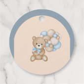 We kunnen nauwelijks wachten Boy Baby shower Round Bedankjes Labels (Achterkant)