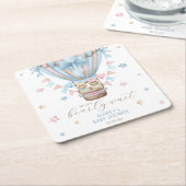 We kunnen nauwelijks wachten Boy Girl Twin Baby sh Kartonnen Onderzetters (Schuin)