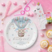 We kunnen nauwelijks wachten Boy Girl Twin Baby sh Papieren Bordje (Feest)