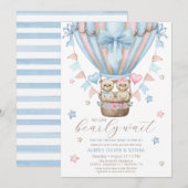 We kunnen nauwelijks wachten Boy Girl Twin Baby Sp Kaart (Voorkant / Achterkant)