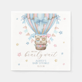 We kunnen nauwelijks wachten Boy Girl Twin Baby Sp Servet