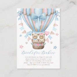 We kunnen nauwelijks wachten Boy Girl Twins boeken Informatiekaartje