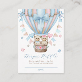 We kunnen nauwelijks wachten Boy Girl Twins Luier Informatiekaartje