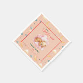 We kunnen nauwelijks wachten Boy Schattige Beer Ba Servet (Hoek)