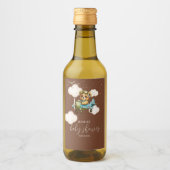 We kunnen nauwelijks wachten! Bruin Teddy-Baby sho Wijn Etiket (Voorkant)