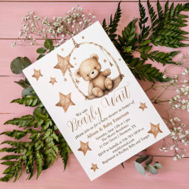 "We kunnen nauwelijks wachten" Cradle Baby shower Kaart