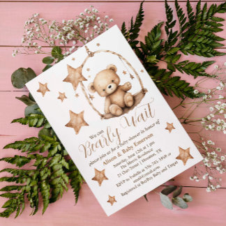 "We kunnen nauwelijks wachten" Cradle Baby shower Kaart