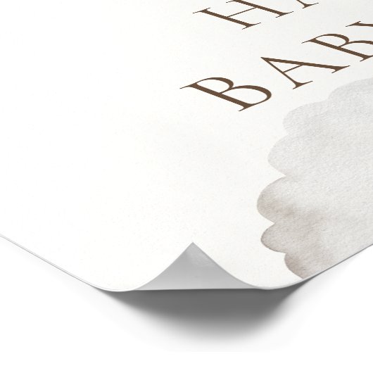 We kunnen nauwelijks wachten dan Baby shower Poster (Hoek)