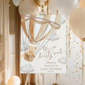 We kunnen nauwelijks wachten dan Baby shower Poster