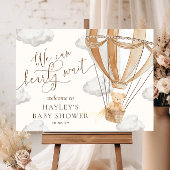 We kunnen nauwelijks wachten dan Baby shower Poster