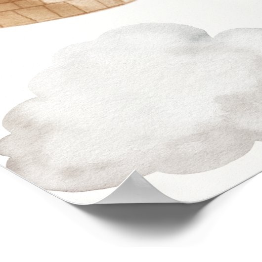 We kunnen nauwelijks wachten dan Baby shower Poster (Hoek)