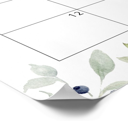 We kunnen nauwelijks wachten datum kalender poster (Hoek)