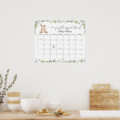 We kunnen nauwelijks wachten datum kalender poster (Keuken)