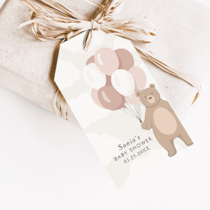We kunnen nauwelijks wachten   De gunst van Pink G Cadeaulabel