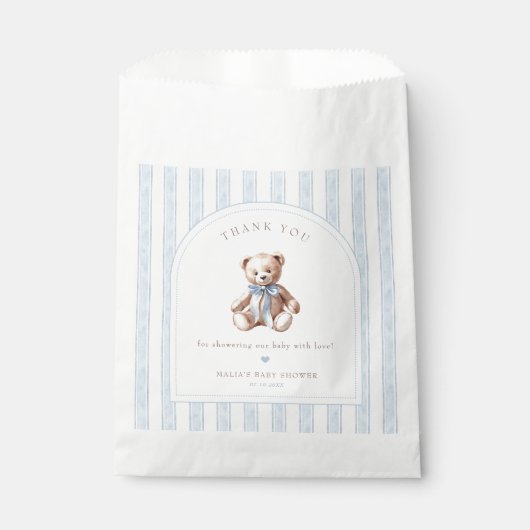We kunnen nauwelijks wachten elegante Baby shower  Bedankzakje (Voorkant)