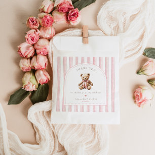 We kunnen nauwelijks wachten elegante Baby shower Bedankzakje
