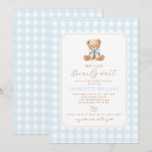 We kunnen nauwelijks wachten Gingham teddybeer bab
