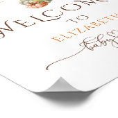 We kunnen nauwelijks wachten Herfst Baby Shower We Poster (Hoek)