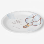 We kunnen nauwelijks wachten! Hete Luchtballon Bab Papieren Bordje (Gekanteld)