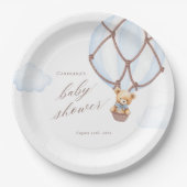 We kunnen nauwelijks wachten! Hete Luchtballon Bab Papieren Bordje (Voorkant)