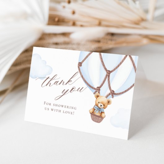 We kunnen nauwelijks wachten! Hete luchtballon dan Bedankkaart