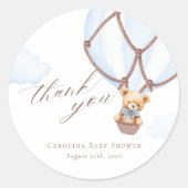 We kunnen nauwelijks wachten! Hete luchtballon dan Ronde Sticker (Voorkant)