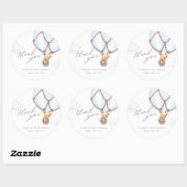 We kunnen nauwelijks wachten! Hete luchtballon dan Ronde Sticker (Vel)