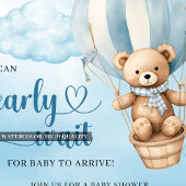 We kunnen nauwelijks wachten jongen baby shower ui kaart