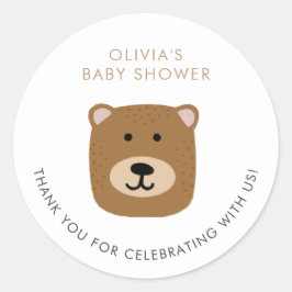 We kunnen nauwelijks wachten jongens Baby shower d Ronde Sticker