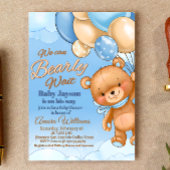 We kunnen nauwelijks wachten - Jongens Baby Shower Kaart