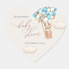 We kunnen nauwelijks wachten Lichtblauwe baby show Hart Sticker