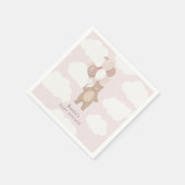 We kunnen nauwelijks wachten | Lichtroze baby meis Servet (Hoek)