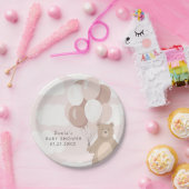 We kunnen nauwelijks wachten | Lichtroze meisjes B Papieren Bordje (Feest)