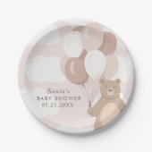 We kunnen nauwelijks wachten | Lichtroze meisjes B Papieren Bordje (Voorkant)