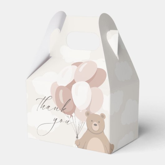 We kunnen nauwelijks wachten | Lichtroze meisjes Bedankdoosjes (Voorkant Zijde)