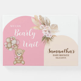 We kunnen nauwelijks wachten meisje Baby shower ga Gastenboek