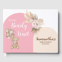 We kunnen nauwelijks wachten meisje Baby shower ga Gastenboek