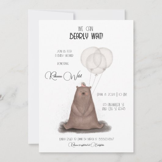 We kunnen nauwelijks wachten - moderne stijl minim kaart (Voorkant)