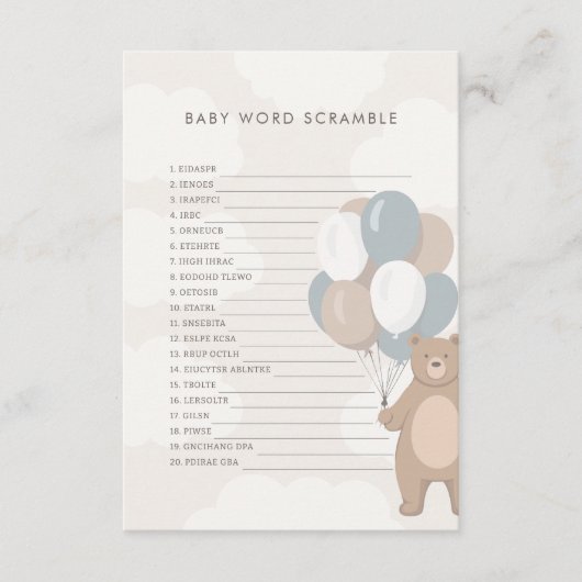 We kunnen nauwelijks wachten | Neutraal Baby Word  Informatiekaartje (Voorkant)