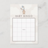 We kunnen nauwelijks wachten | Neutral Blue Baby B Informatiekaartje (Voorkant)