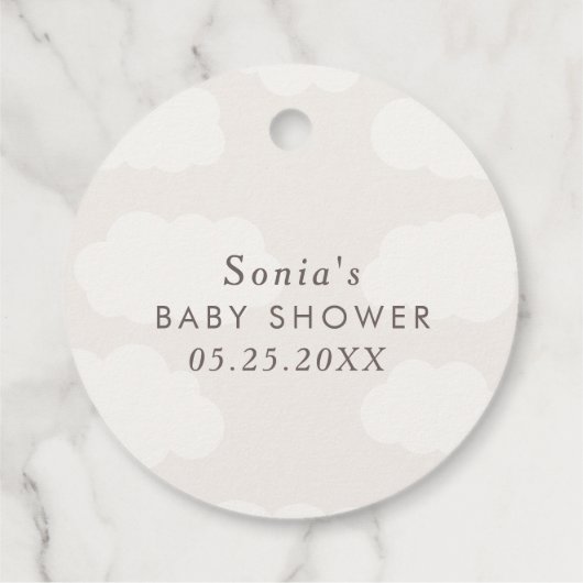 We kunnen nauwelijks wachten | Neutrale blauwe jon Bedankjes Labels (Achterkant)