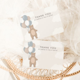 We kunnen nauwelijks wachten | Neutrale blauwe jon Bedankkaart