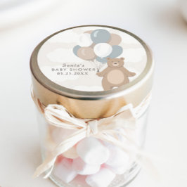 We kunnen nauwelijks wachten | Neutrale blauwe jon Ronde Sticker